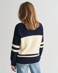GANT Varsity sweater i bomuld med V-hals