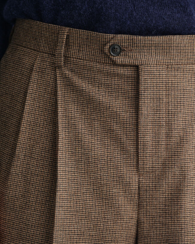 Houndstooth-ternede jakkesæt-bukser