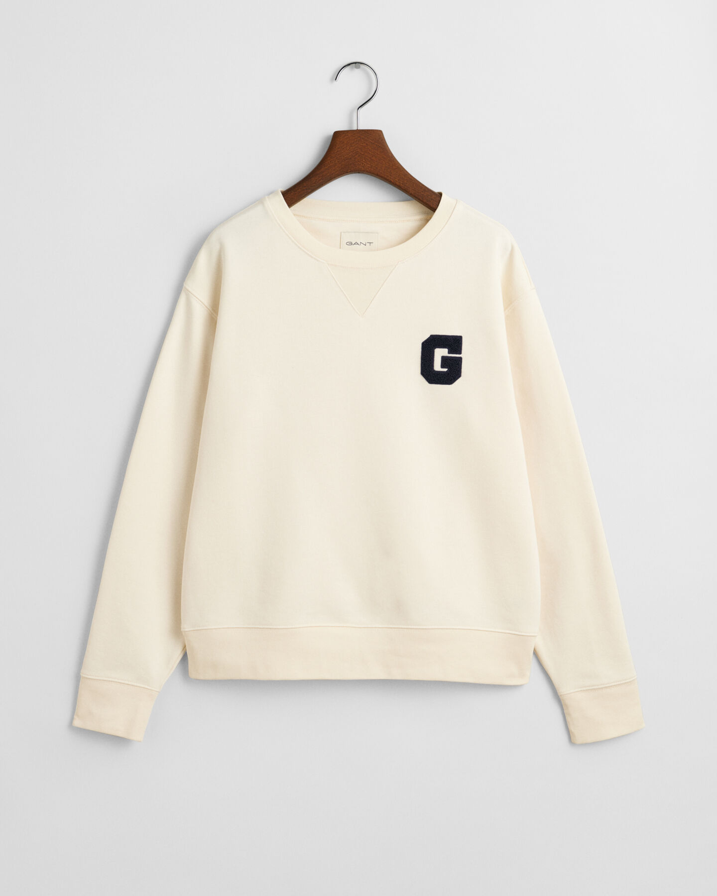 Sweatshirt med crewneck og G-m&aelig;rke