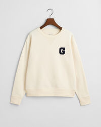 Sweatshirt med crewneck og G-m&aelig;rke