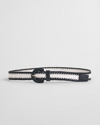 Flettet b&aelig;lte med kontrastkant