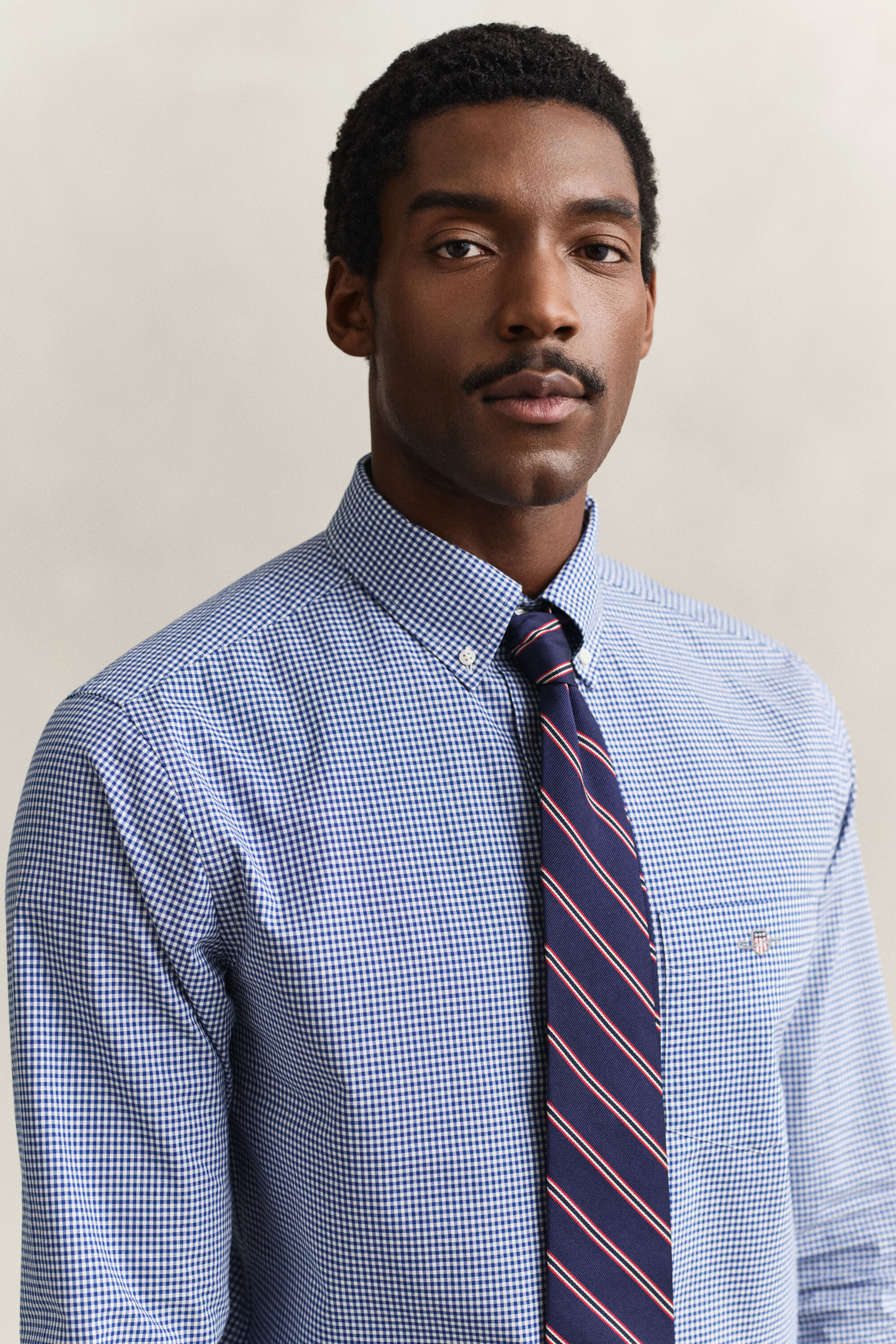 Gingham klassisk poplin-skjorte