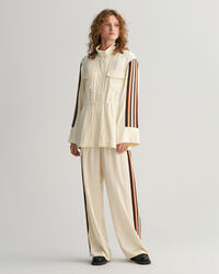 Relaxed fit stribet jakke