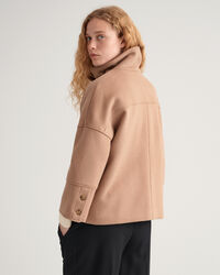 Kort jakke af uldblanding