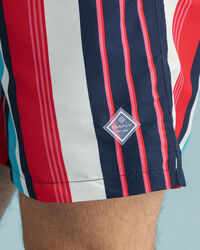 Classic fit badeshorts med stribet tryk