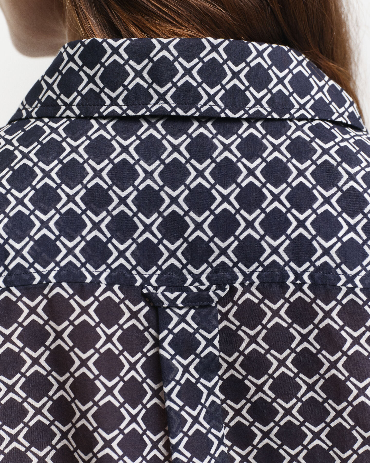 Relaxed fit Geometric bomuldssilkeskjorte