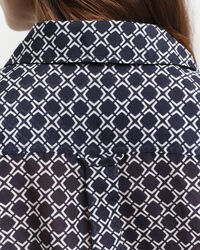Relaxed fit Geometric bomuldssilkeskjorte