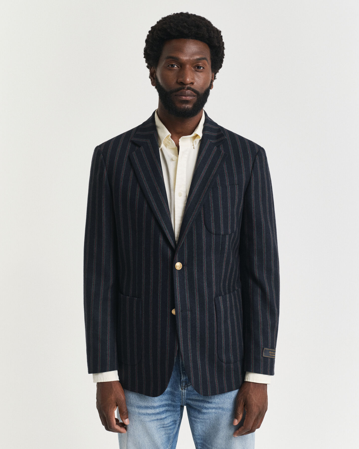 Stribet Club Blazer i flannel