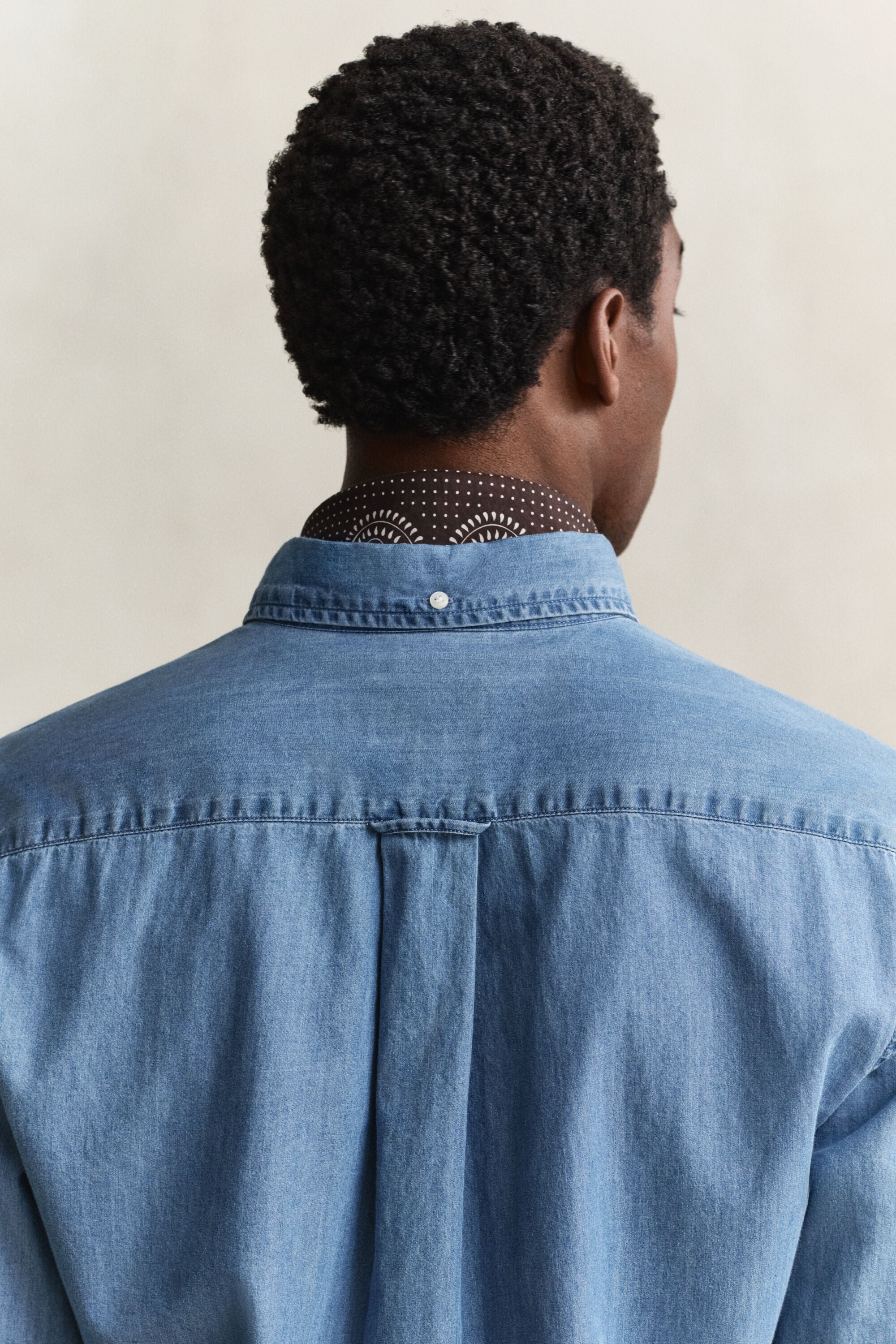 Regular fit indigo-skjorte