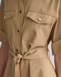 Utility skjortekjole med korte ærmer