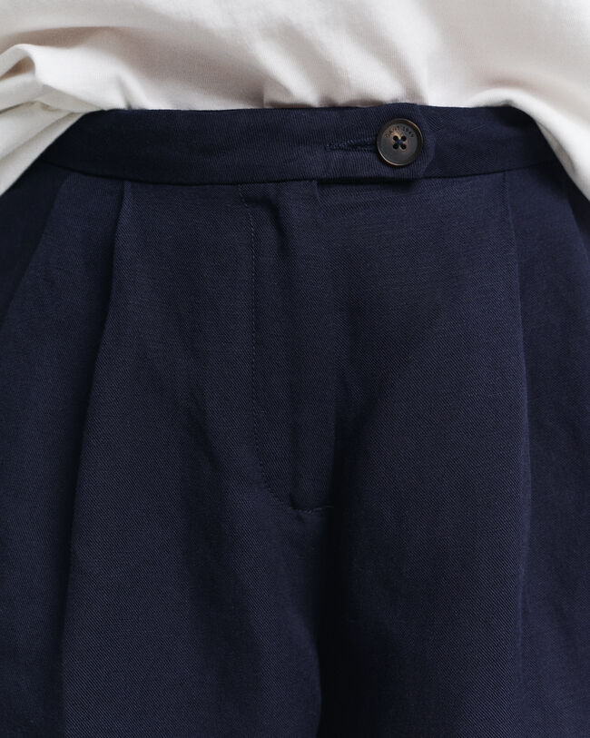 Skræddersyede shorts af hør