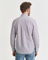 Regular fit stribet klassisk poplin-skjorte
