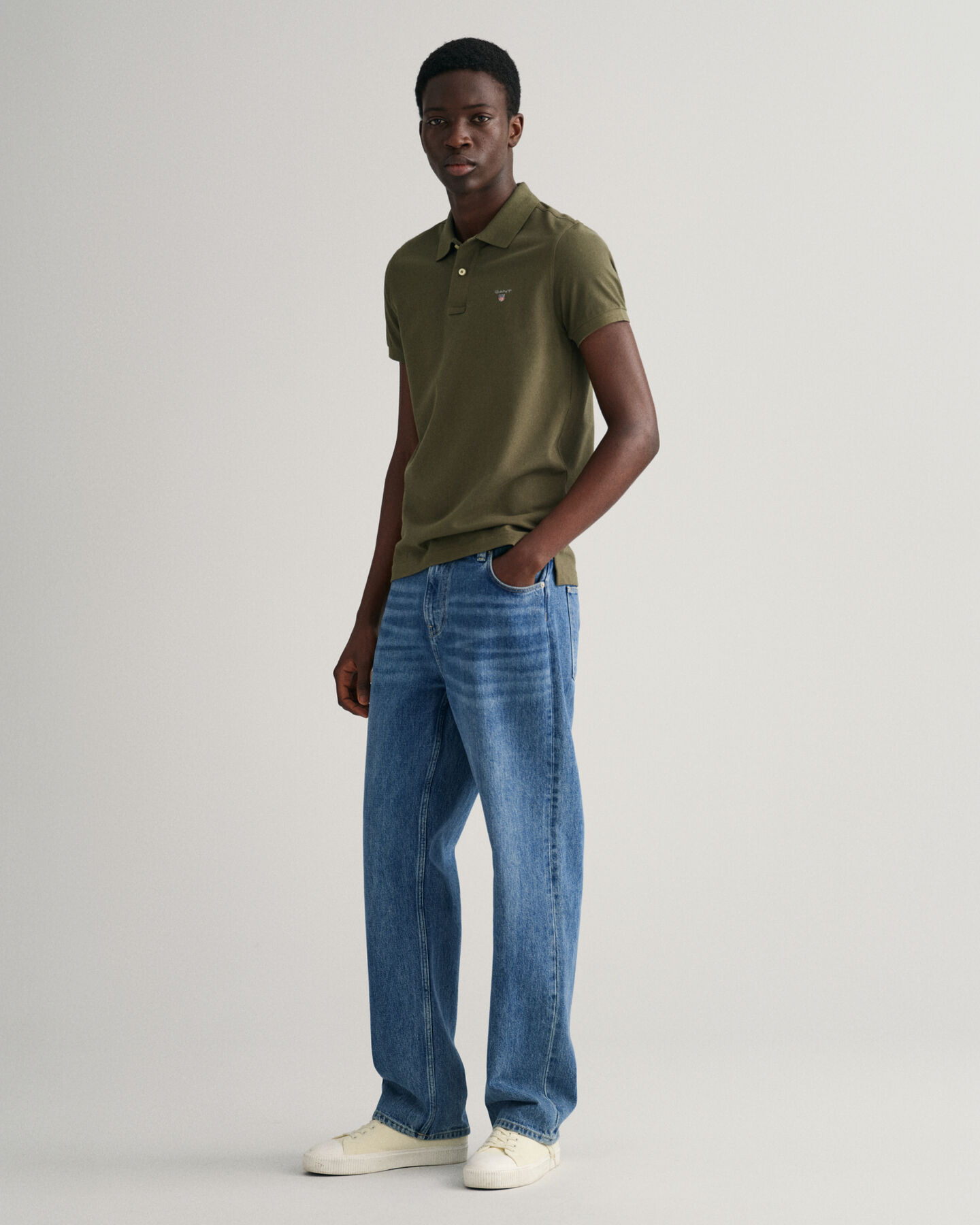 Original slim fit piqu&eacute; poloskjorte