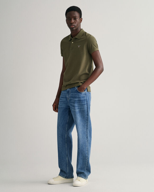 Original slim fit piqu&eacute; poloskjorte