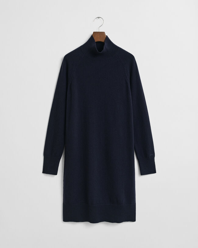 Strikket kjole af ekstra fin lammeuld