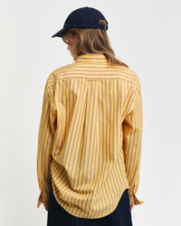 Regular fit poplin skjorte med striber