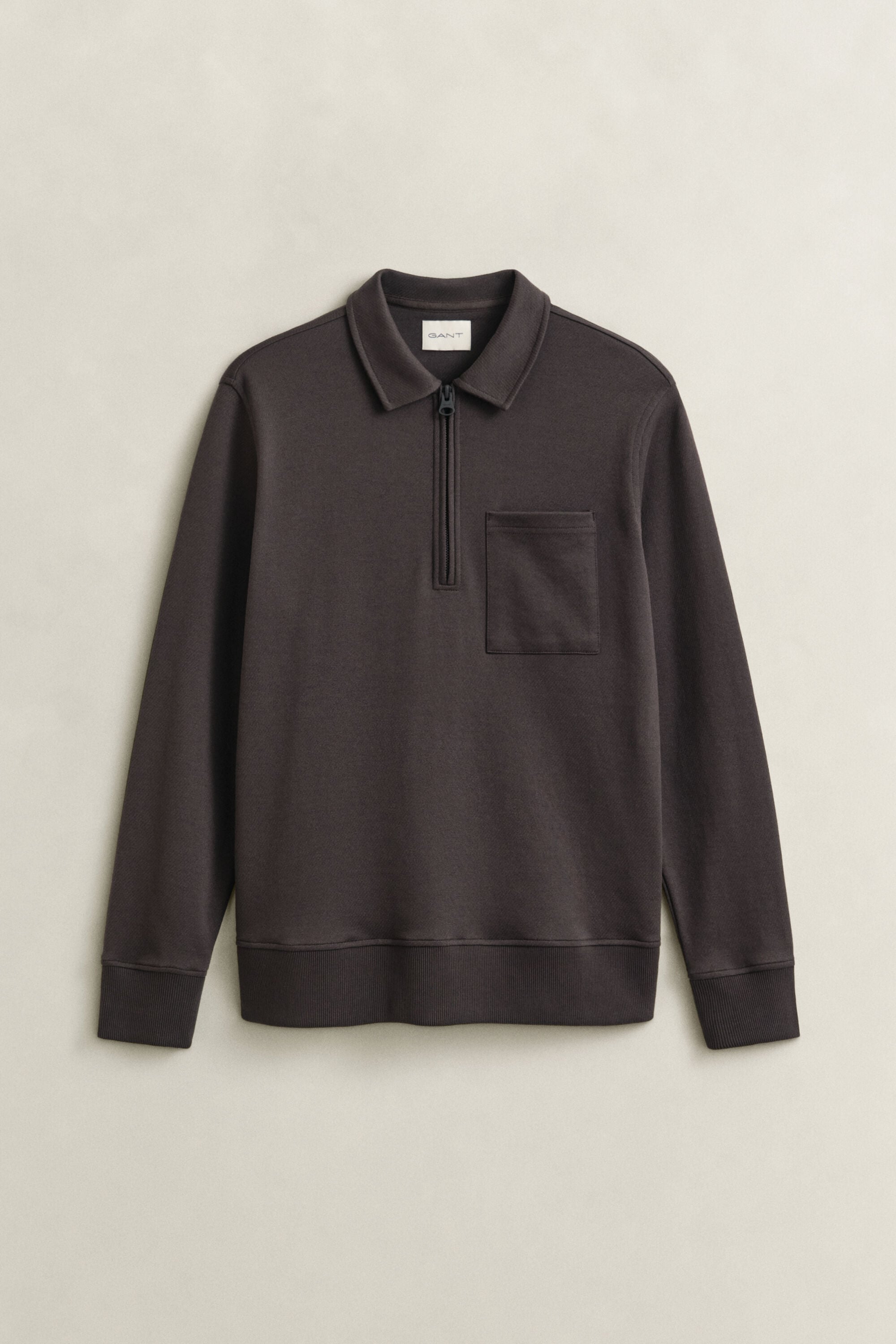 Sweatshirt med halv lynlås