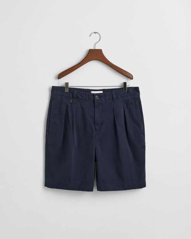 Relaxed fit chinoshorts af bomuldstwill
