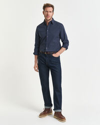 Regular fit melange flannelskjorte