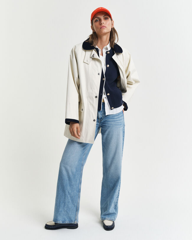 Strikket bomuldsjakke