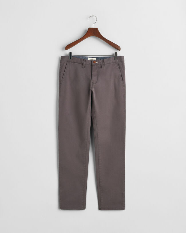 Slim fit chinobukser af twill