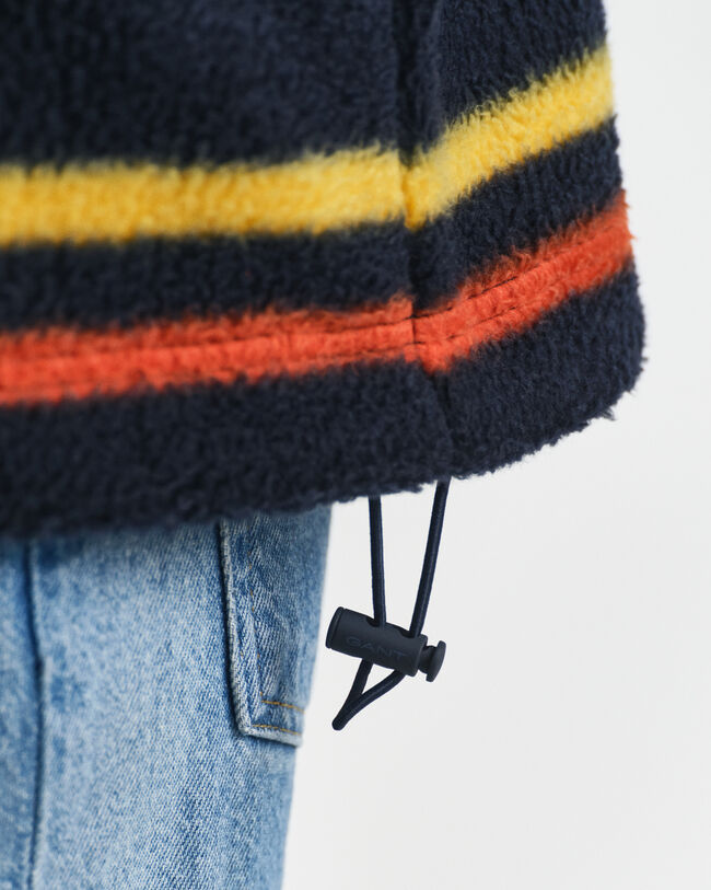 Stribet fleece sweatshirt