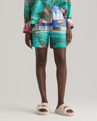 Shorts med Scenery-tryk og l&oslash;besnor