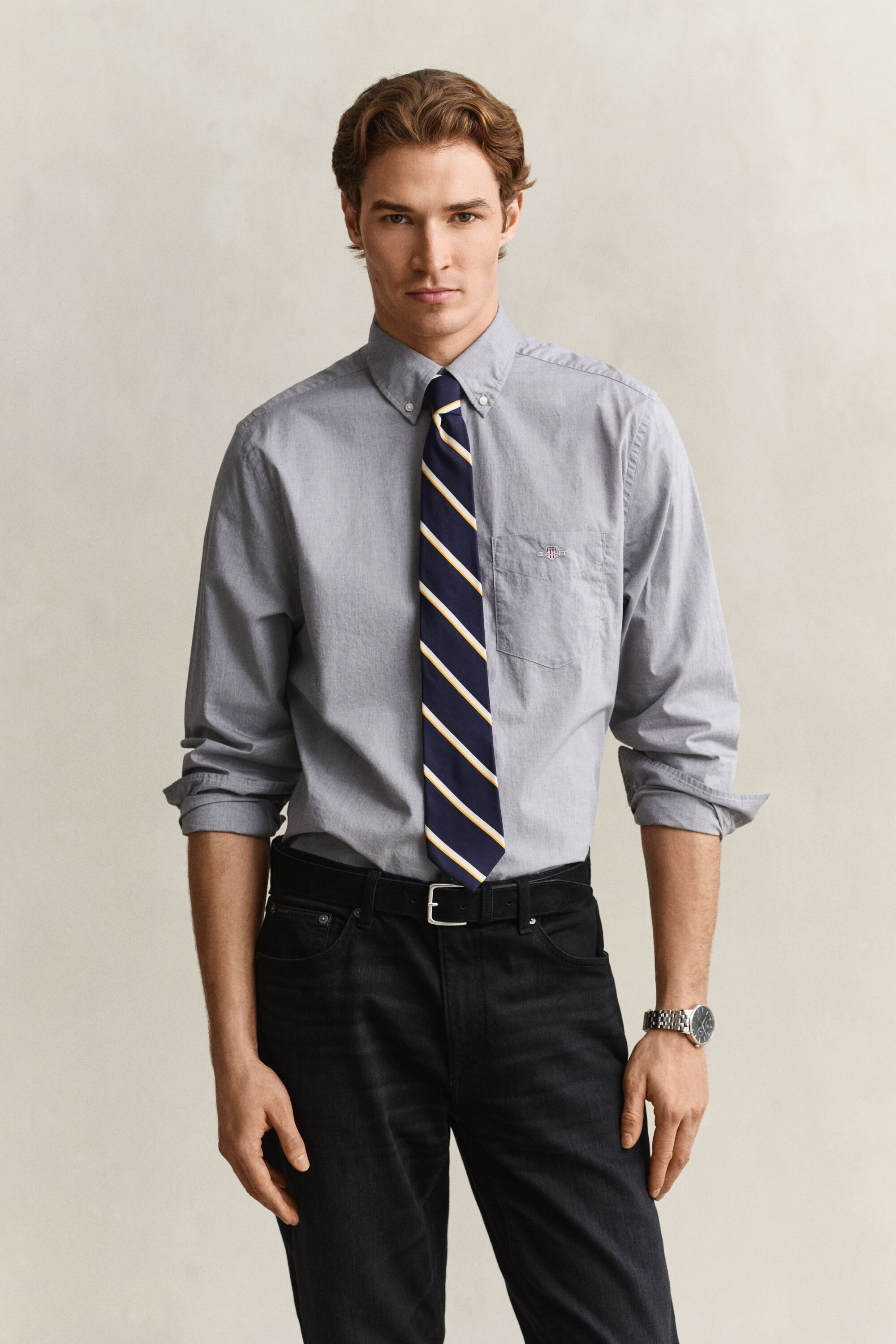 Regular fit klassisk poplin-skjorte
