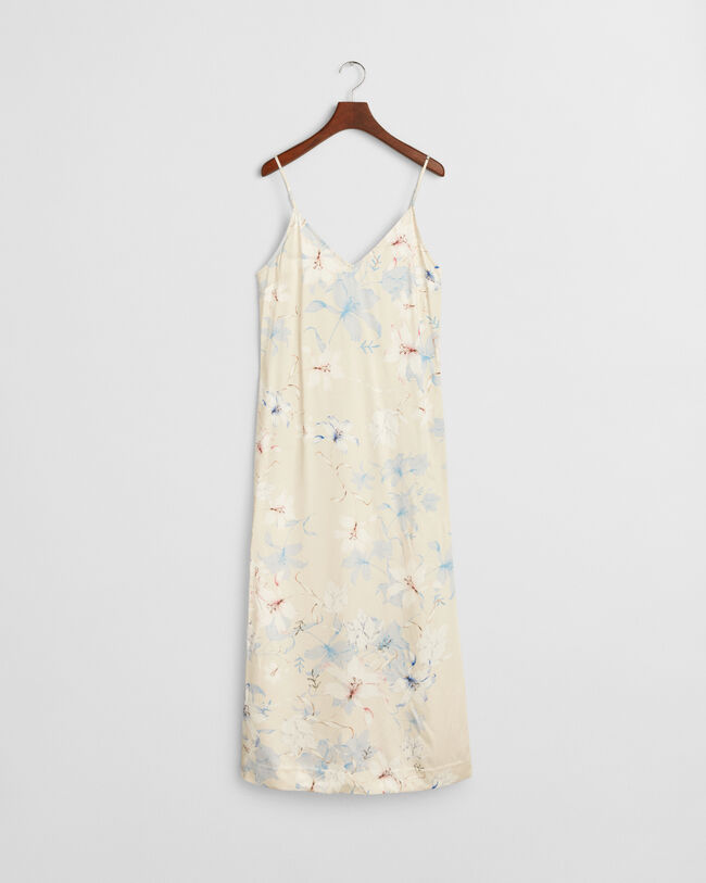 Slipkjole med blomstertryk
