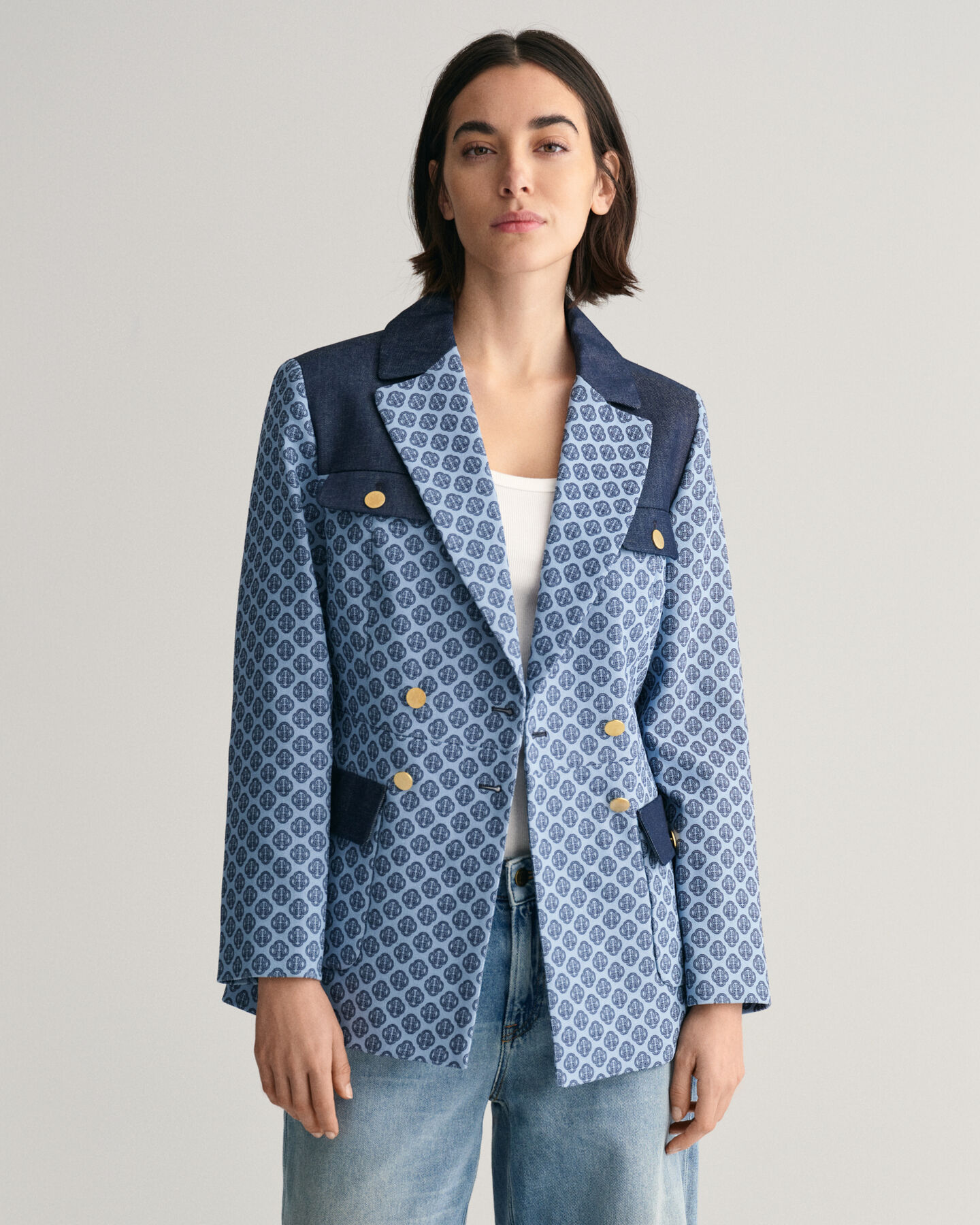 Slim fit Monogram Jacquard blazer