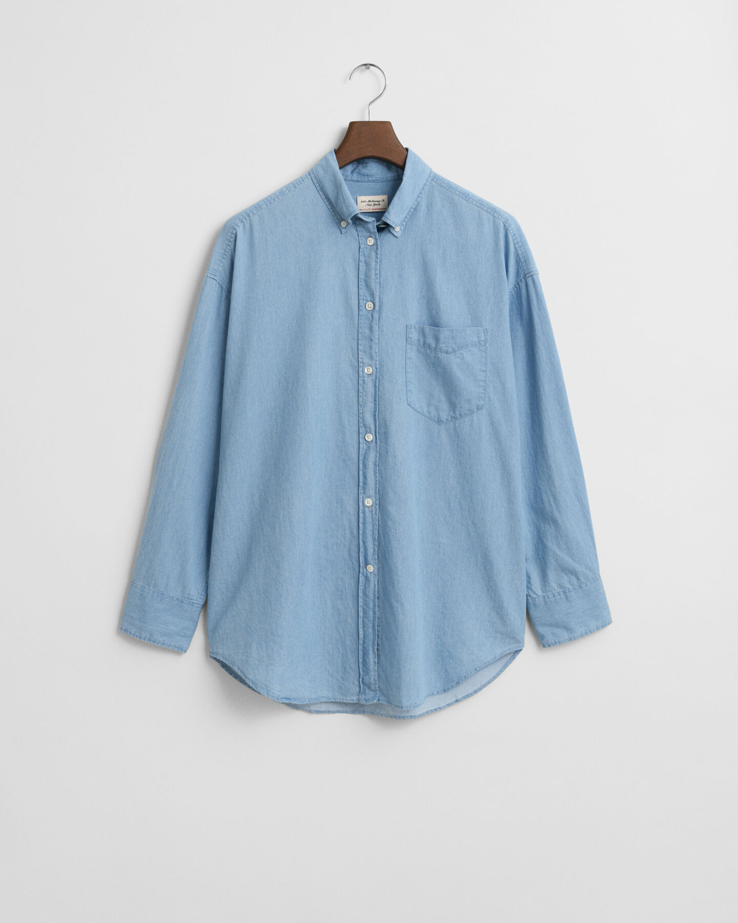 Oversized chambray skjorte