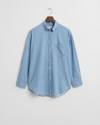 Oversized chambray skjorte