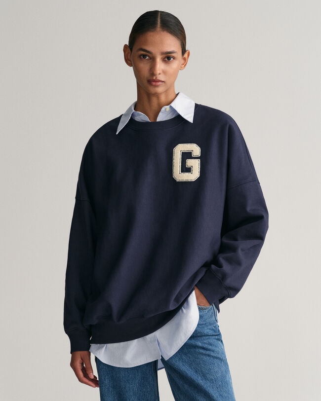 Oversized G sweatshirt med crewneck