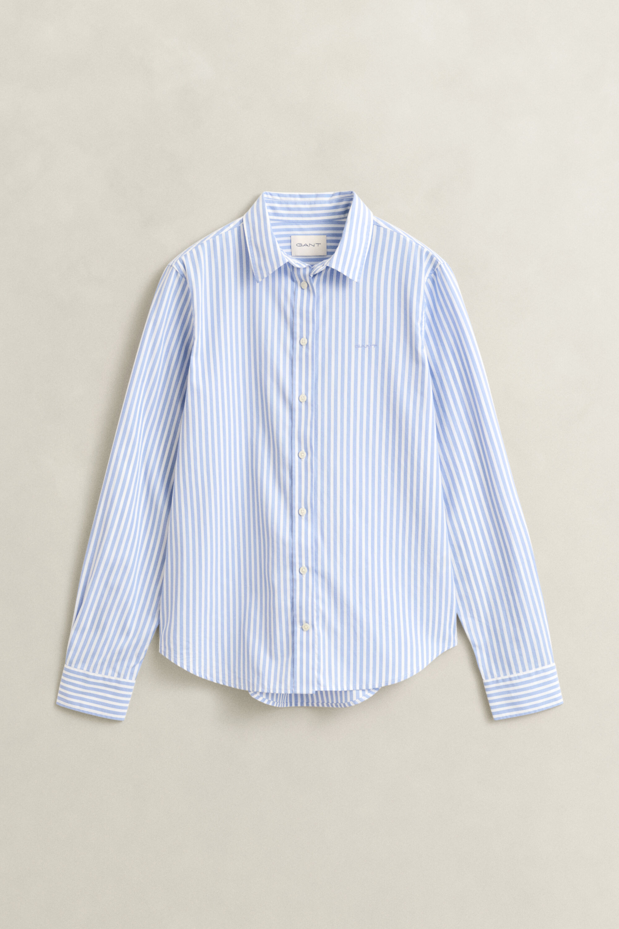Regular fit stribet klassisk poplin-skjorte