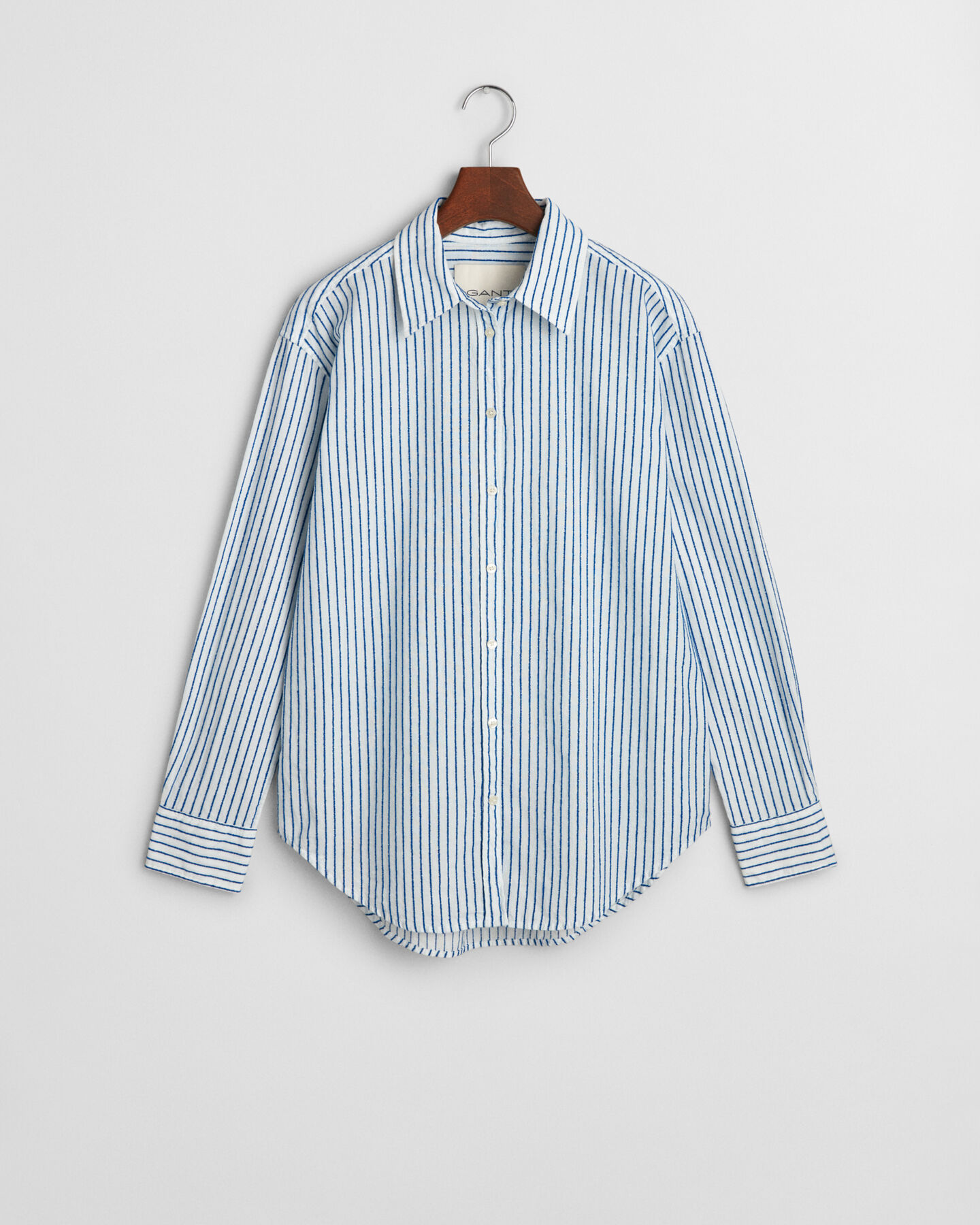 Relaxed fit stribet skjorte med tekstur