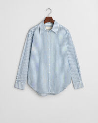 Relaxed fit stribet skjorte med tekstur