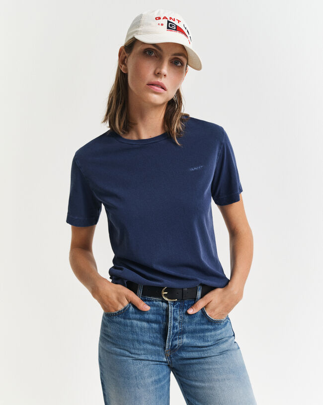 Sunfaded T-shirt med crewneck