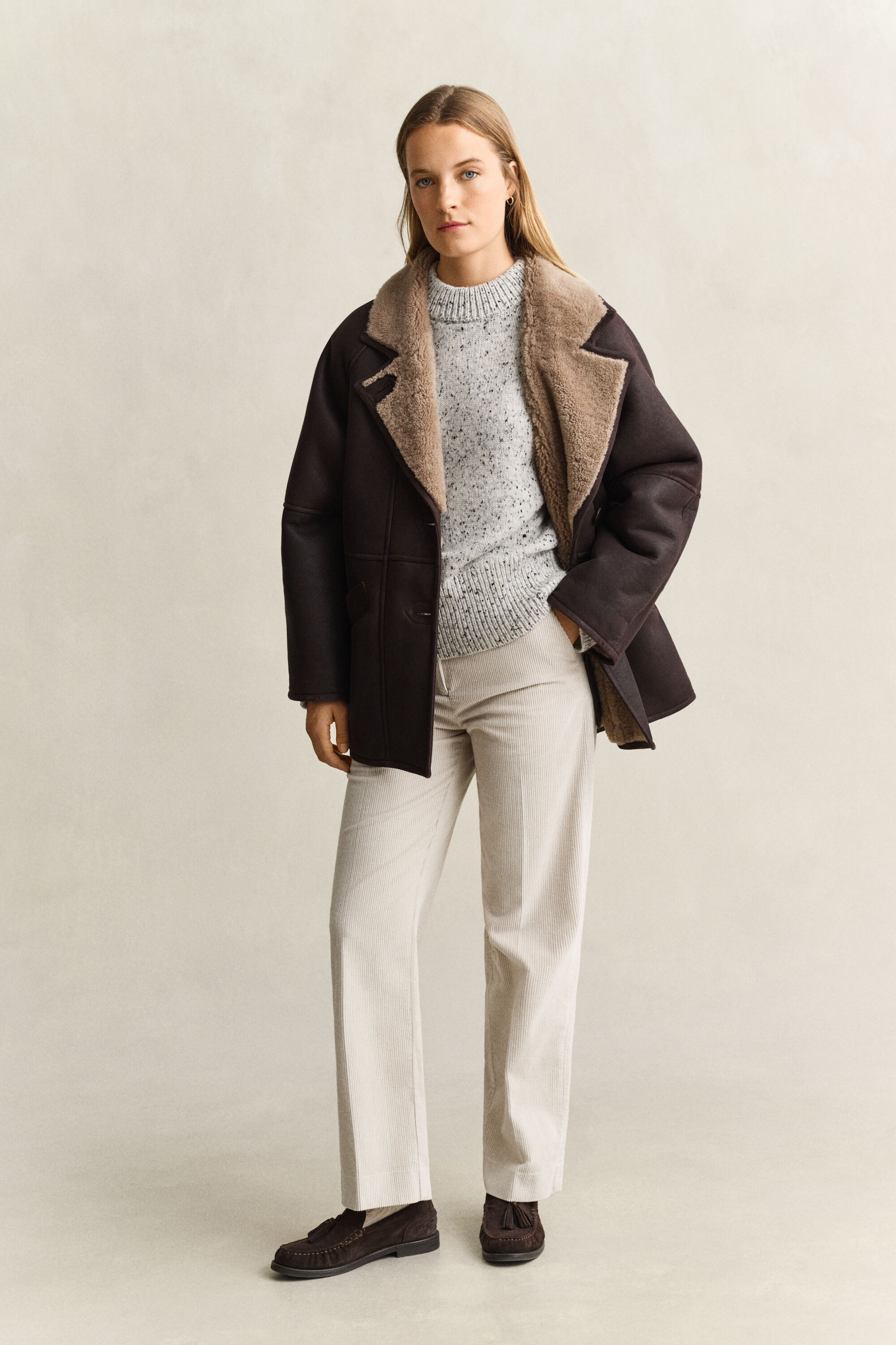 Sweater i uldblanding med nister