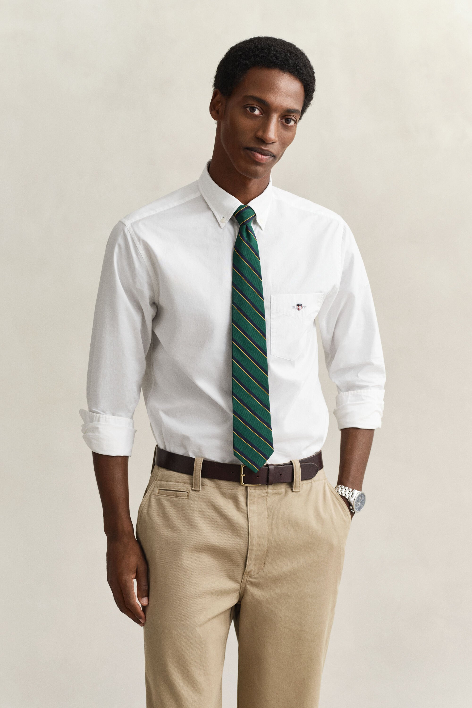 Regular fit klassisk poplin-skjorte
