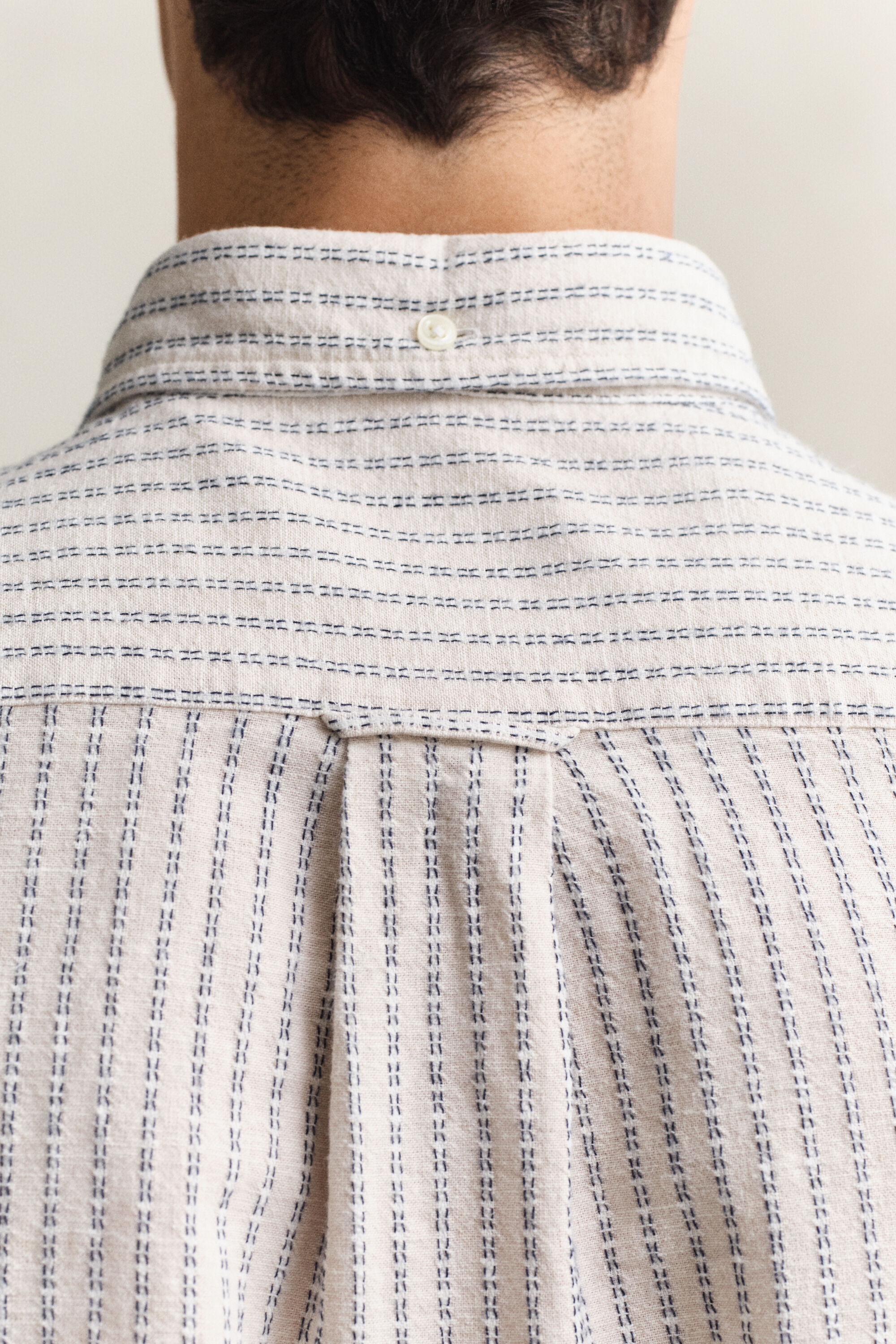 Stribet skjorte i hørblanding