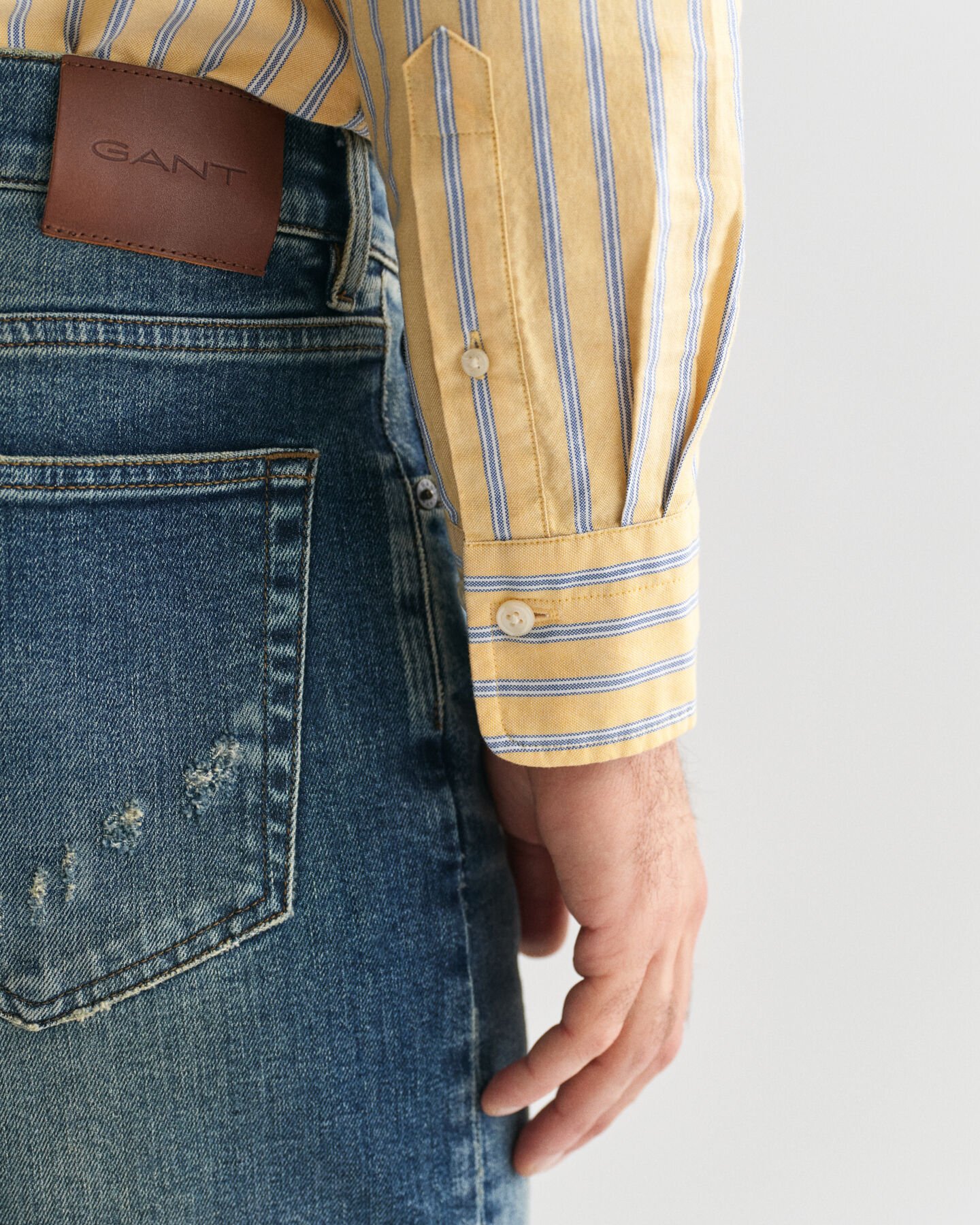 Regular fit stribet Archive Oxford-skjorte