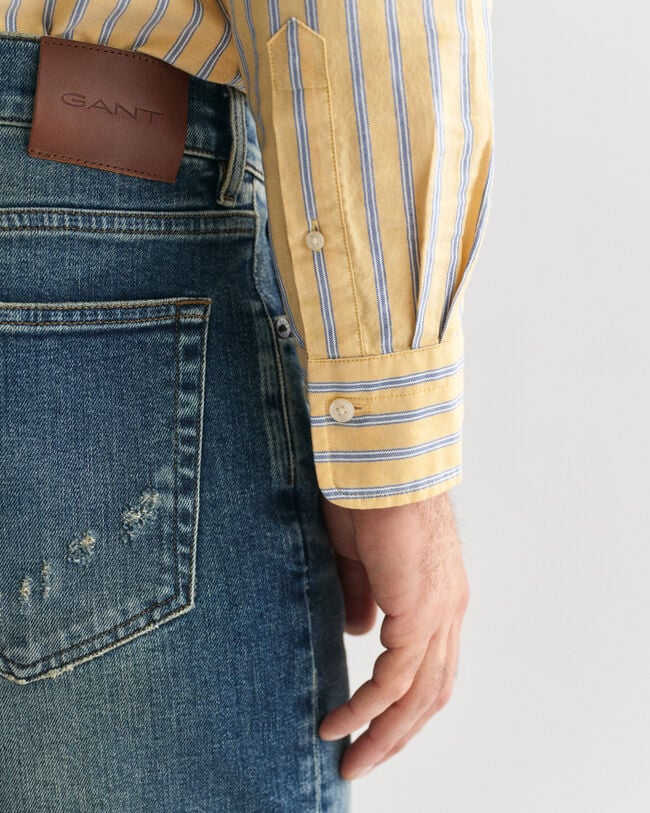 Regular fit stribet Archive Oxford-skjorte