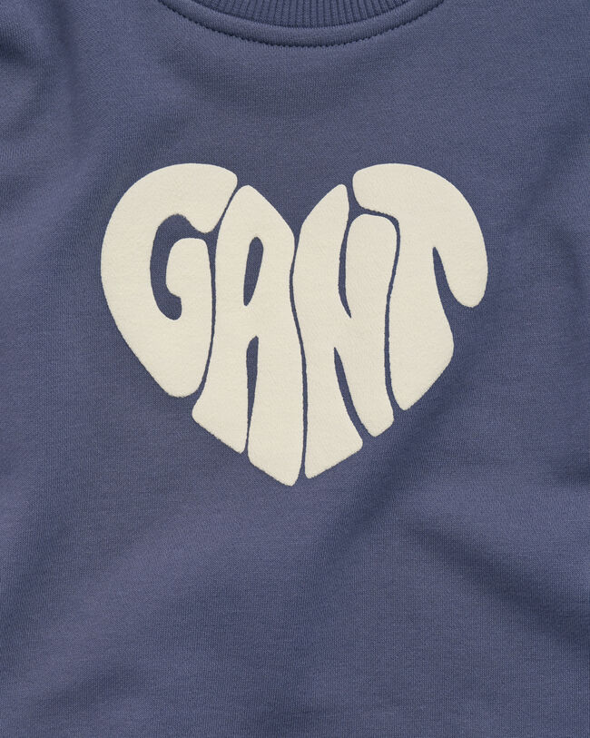 Girls Heart Graphic sweatshirt med crewneck