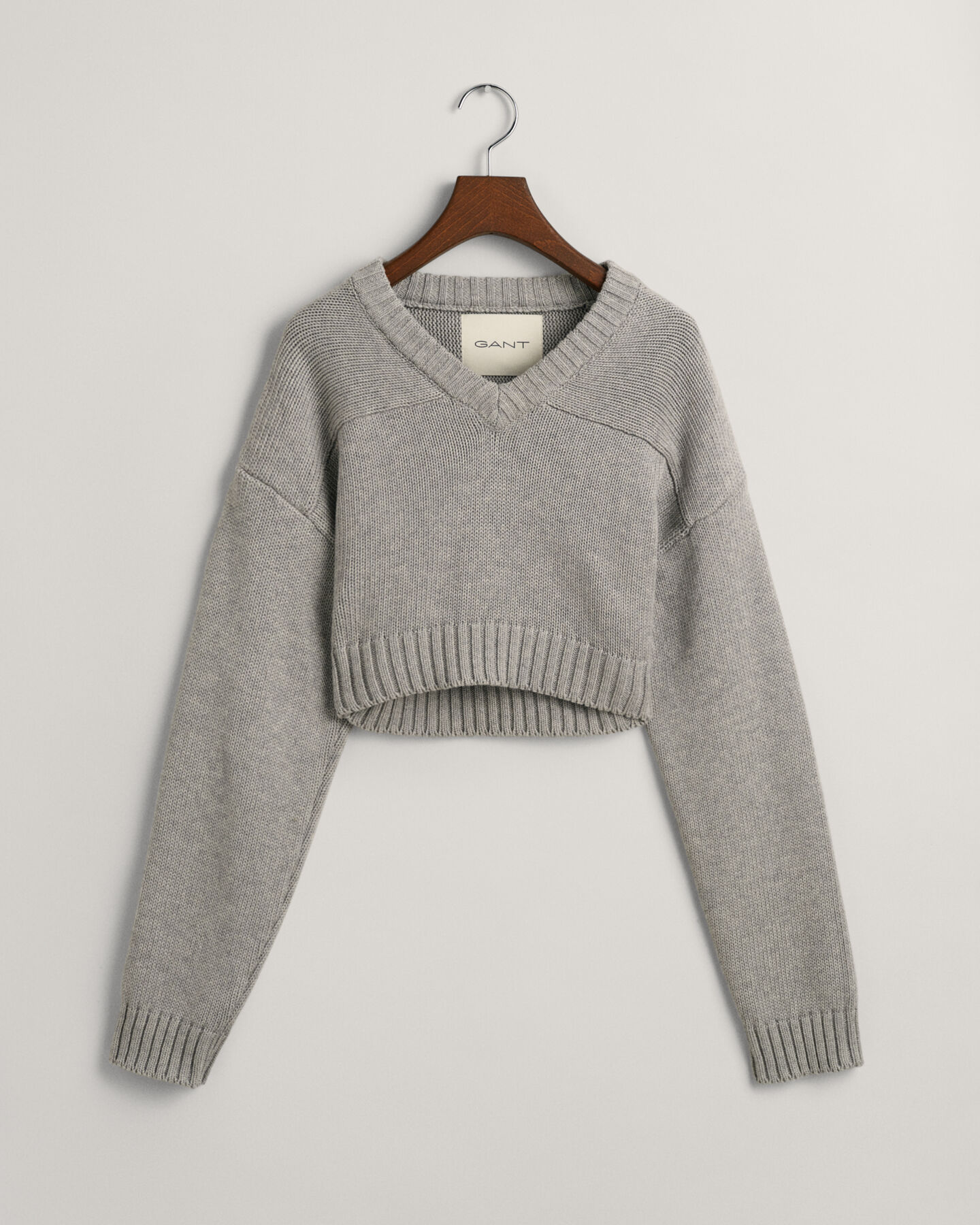 Kort sweater med V-hals