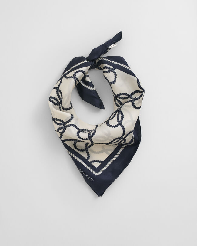 Silketørklæde med rebtryk