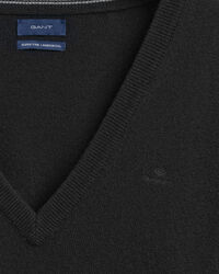 Sweater med V-hals af ekstra fin lammeuld