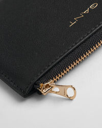 Kortholder af læder med lynlås