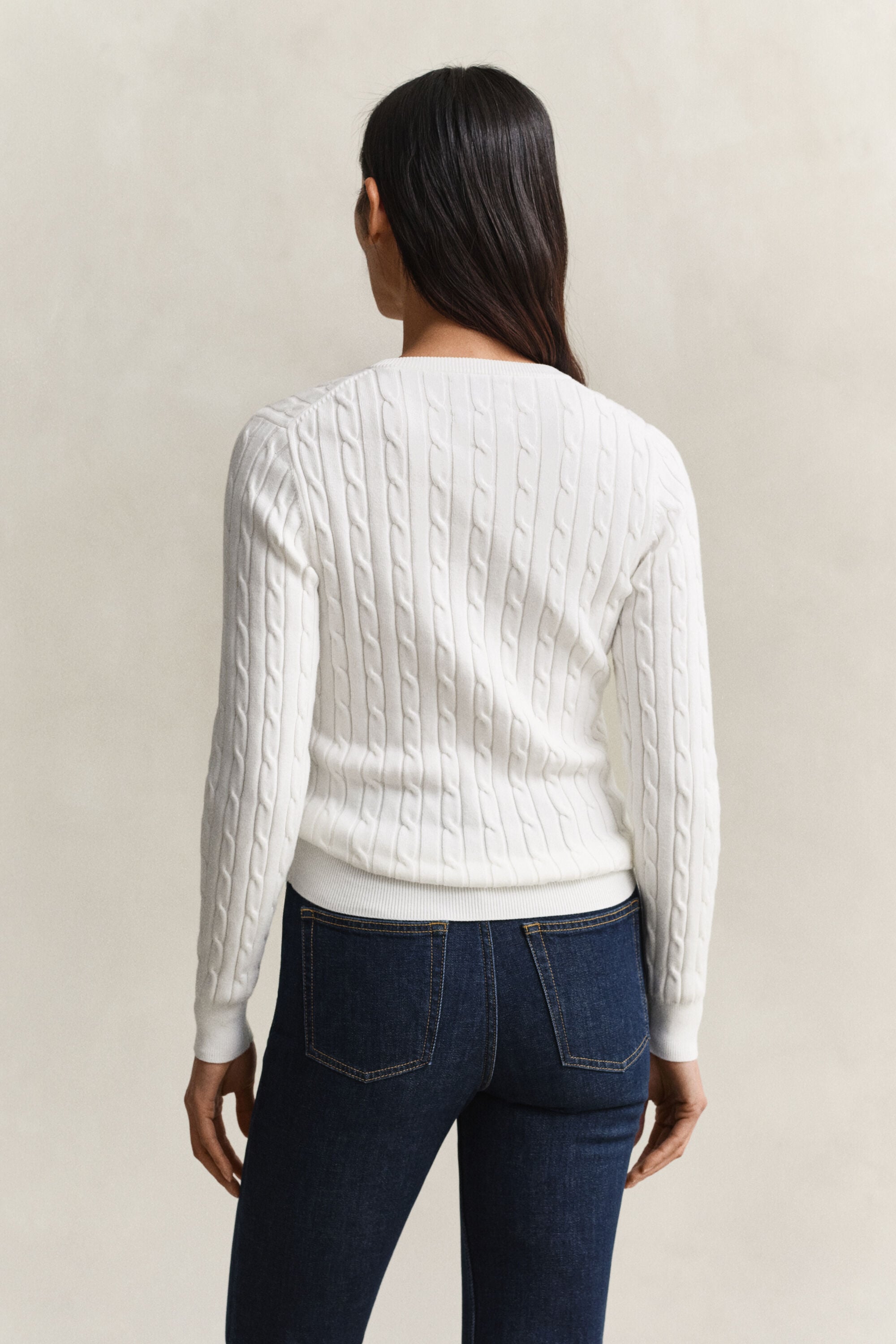 Classic sweater med kabelstrik