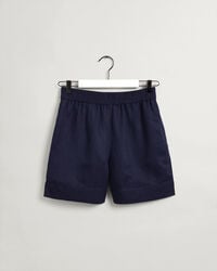 Pull-on-shorts i hør- og viskoseblanding