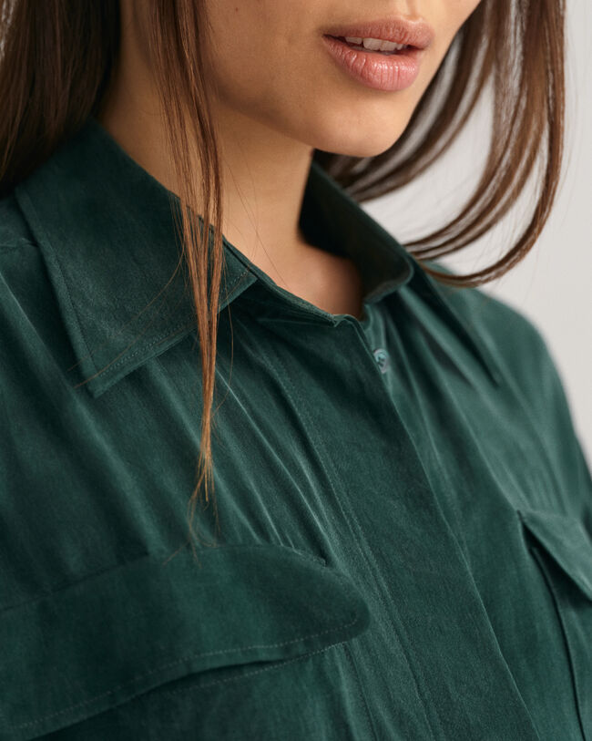 Relaxed fit utility-skjortekjole